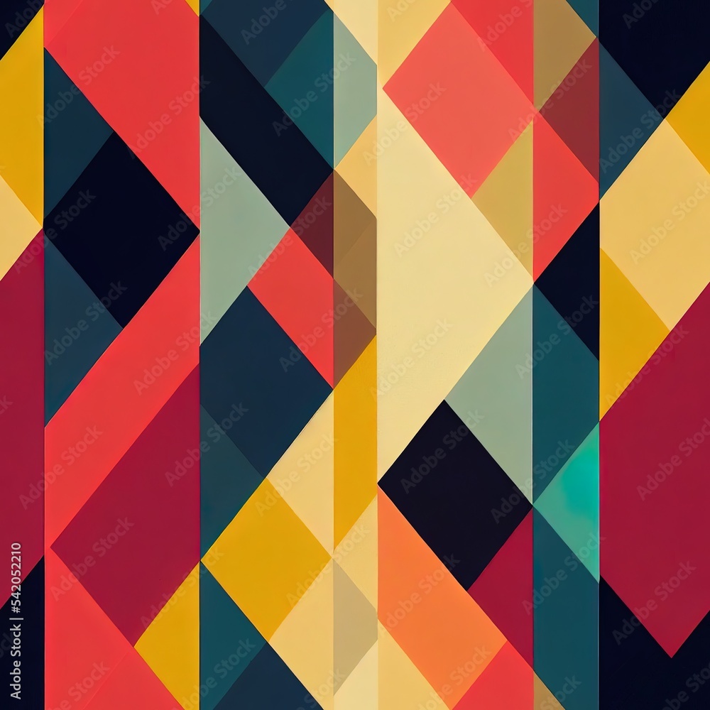 Poster mid century geometric abstract pattern with simple shapes and beautiful color palette. simple geomet