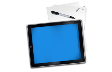 Tablet and Paper PNG