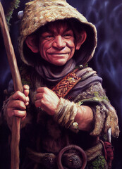 Fantasy RPG character portrait, D&D, digital art