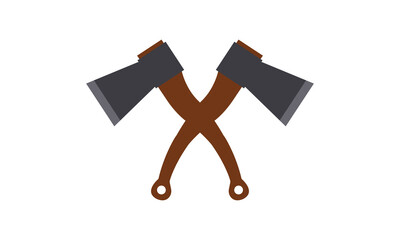 Crossed Axes, Crossed Broad axe, medieval axe, Battle axe, executioner axe in vector