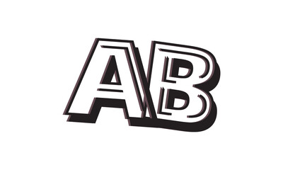Modern letters AB, A&B Logo Design Template Vector.