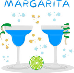 Various sweet tasty natural alcohol cocktail