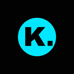 K company monogram. K initial letter icon.