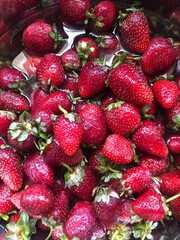 Fresh strawberries in the market