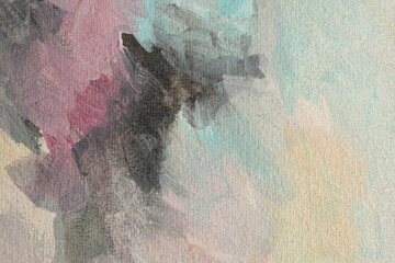 Modern oil and Acrylic smear blot flower painting wall. Abstract texture color stain brushstroke background. Contemporary art. Fragment.