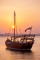 sailboat at sunset