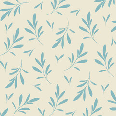 seamless pattern with green leaves