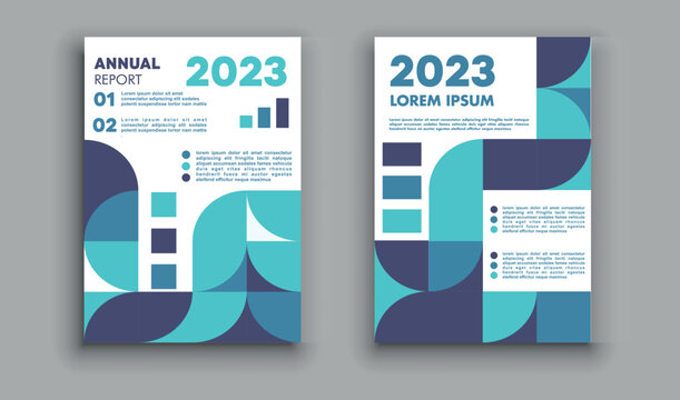 Geometric book cover, flyer design set.