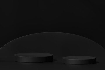 Scene with a podium for product presentation, 3d rendering