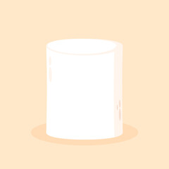 Marshmallow cartoon vector. Marshmallow logo design. Marshmallow icon.