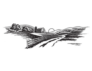 illustration of farm