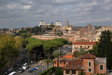 Fototapeta na wymiar Rome, Italy - 22 October 2022: Panorama of Rome city, Italy