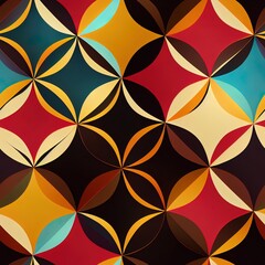 Naklejka premium Luxury seamless abstract geometric pattern. 2d illustrated Illustration.