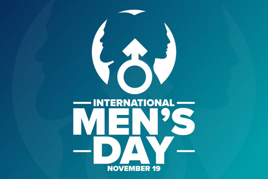 International Men’s Day. November 19. Holiday concept. Template for background, banner, card, poster with text inscription. Vector EPS10 illustration.
