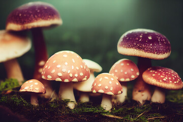 Obraz premium Mushrooms in the forest