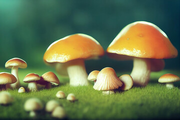 Light brown mushrooms