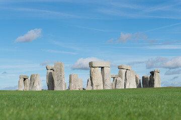 Stonehenge with Blue Sky and No People