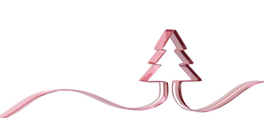 scene abstract christmas tree 3d rendering
