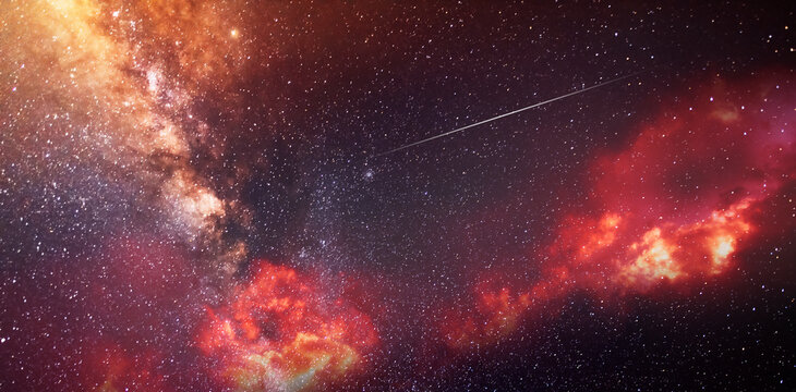 Beautiful fantastic cosmos background. Deep space background.