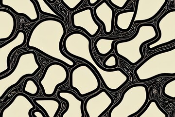 Seamless pattern of a dinosaurs skull background elements