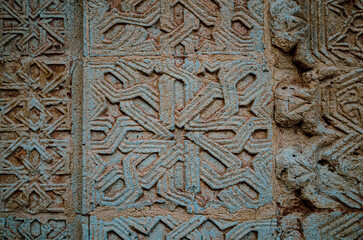 detail of the wall of the cathedral of st john the baptist