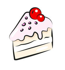 Kawałek tortu ilustracja