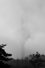 Les lilas Romainville TDF radio and TV broadcast tower