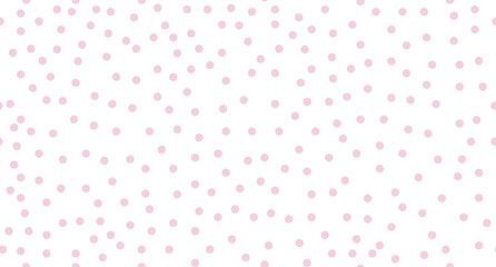 Seamless polka dot pattern. Vector repeating texture. Polka dot with color pastel background. Pink polka dot pattern. Pink polka wrapping texture. Vector illustration - obrazy, fototapety, plakaty