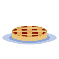 homemade red berry  pie on a plate