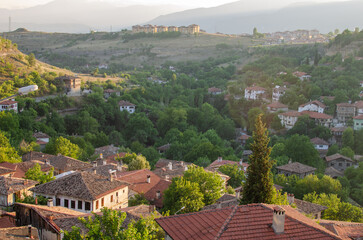 Fototapeta na wymiar Safranbolu houses and roofs Turkey .