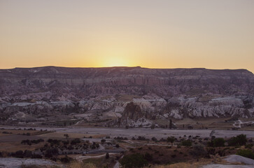 sunrise in the mountains