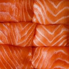 Closeup shot of salmon for sushi