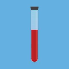 Blood test tube icon - vector illustration