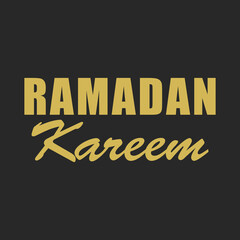 Ramadan Kareem lettering vector design