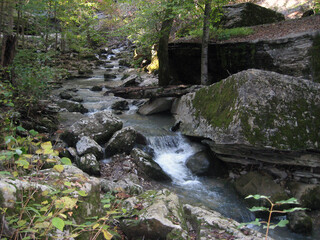 Small waterfall and stream