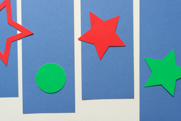 banners with stars and circle