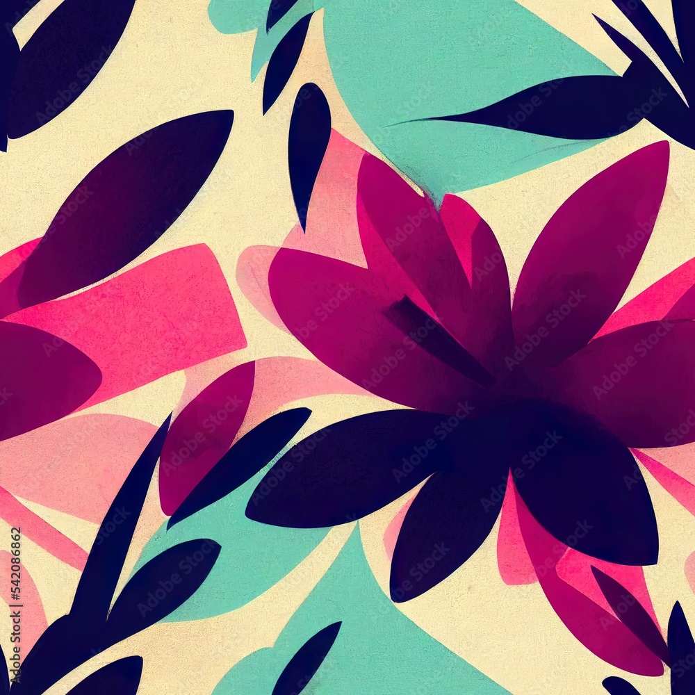 Poster abstract floral grunge background, geometry texture repeat creative modern pattern,washed canvas eff