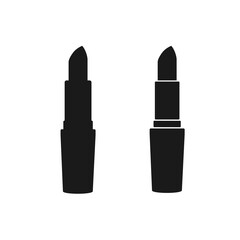 Lipstick cosmetic silhouette vector icon