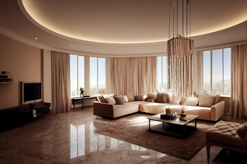 Fototapeta premium modern luxurious living room
