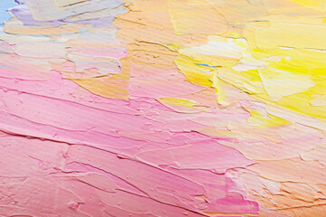 Beautiful strokes of pastel oil paints as background, closeup