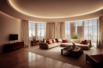 Fototapeta premium modern luxurious living room