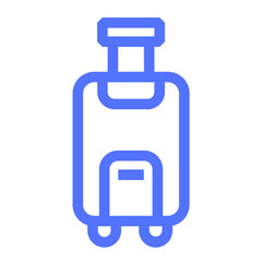 Obraz premium service stay suitcase travel line icon