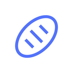 baguette bakery bread food meal line icon