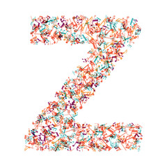 decorative music note letter Z