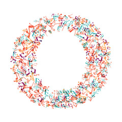 decorative music note letter O