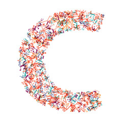 decorative music note letter c