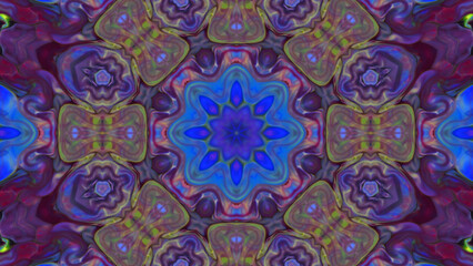 Kaleidoscope Colorful Mandala Art Design Abstract Background.