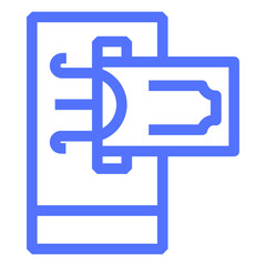 online payment smartphone line icon