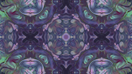 Abstract Colors Flower Beautiful Fractal Kaleidoscope Background Texture.