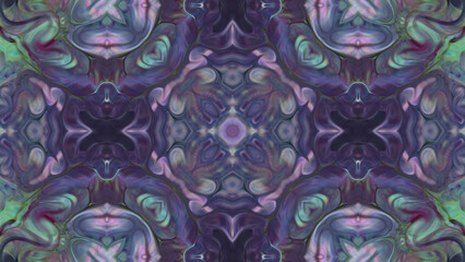 Abstract Colors Flower Beautiful Fractal Kaleidoscope Background Texture.